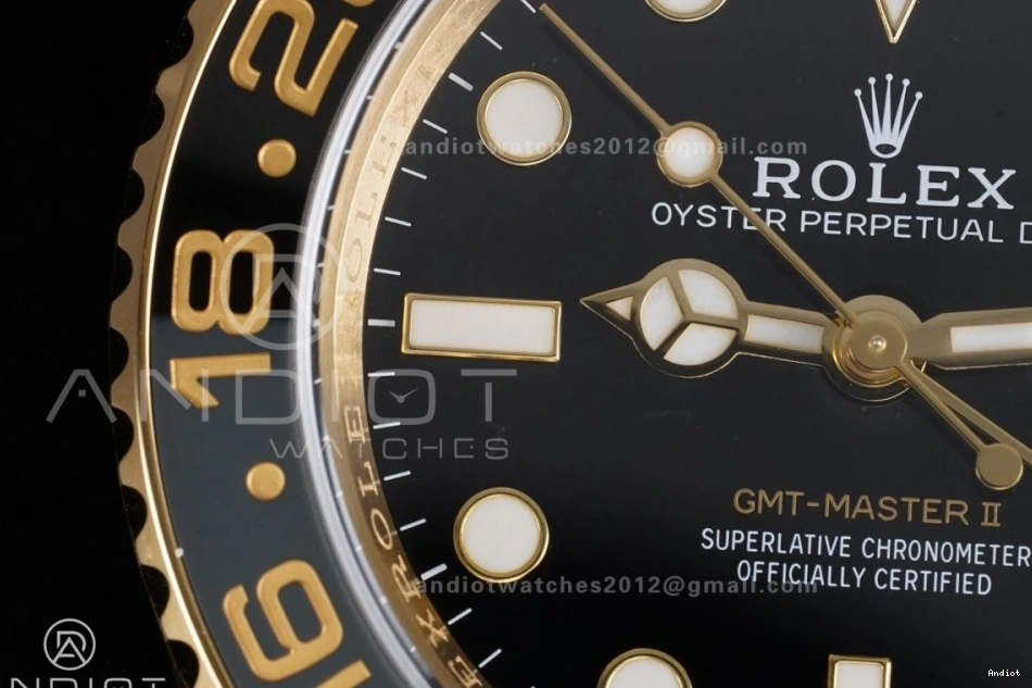 GRNR GMT Edition SH3285 Dial YG Master 126718 Bracelet New ARF on Jubilee Black II V2 Best 1204